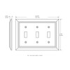 BRAINERD 126344 Wood Architectural Triple Toggle Switch Wall Plate /