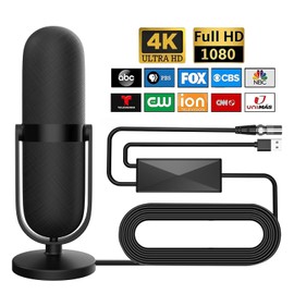 TV Antenna Indoor 1200 Miles Range,Antennas for Smart TV with 360° Receptions Signal Booster-Digital TV Antenna