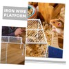 Totority 1set Chicken Platform with Climbing Ladder Mesh Shelf for