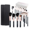 COLOLLINE Soft Wool Makeup Brushes Set of 15 with Cosmetic