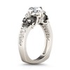 Jeulia 2 Carat Round Cut Diamond Skull Rings for Women