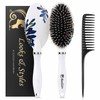 Hair Brush, Boar Bristle Hair Brushes for Women Kids Thick