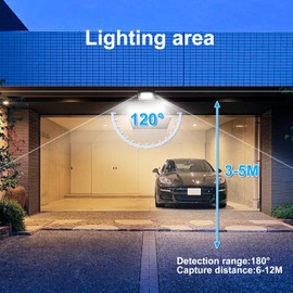 Phlbao LED Spotlight with Motion Sensor, 10 W, 1000 LM, IP65 Waterproof, 6500 K Cool White, Outdoor Light for Garden, Courtyards, Garage