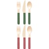 Perfect Stix Chevron Holiday Set-36ct Wooden Cutlery Set with Chevron