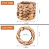 BEIBANG Fall Napkin Rings Set of 12, Handmade Woven Napkin