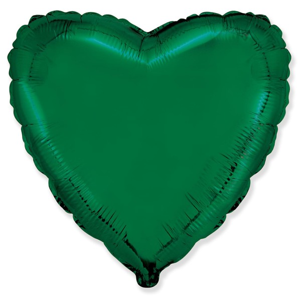 Flexmetal Soild Colours Heart Shape Foil Balloons 18" and 36"-