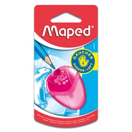 Maped I-Gloo Left-Handed Pencil Sharpener - 1 Hole - For School & Art - Ergonomic Design - Durable & Portable - Assorted Colors