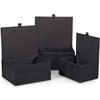 Honygebia Bamboo Decorative Storage Boxes - Set of 3 Woven