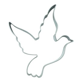 BekkiB - Ausstechform "Taube" - ca. 6,5 cm, Ausstecher Friedenstaube für Hochzeit, Kommunion uvm. aus Edelstahl, spülmaschinengeeignet - 3492