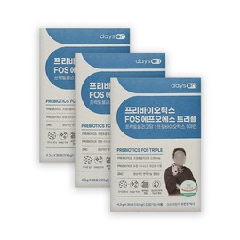 Days On Oh Hanjin Prebiotics FOS FOS Triple 4.3g x 30 packets, 129g, 3 units / 데이즈온 오한진 프리바이오틱스 FOS 에프오에스 트리플 4.3g x 30포, 129g, 3개