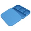 Baby Silicone Divided Food Plate with Lid Drop Resistant Suction