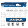 BoRccdit KeepLit 8 Pack Emergency Rechargeable Light Bulbs, 48H Long
