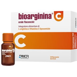 Damor - Bioarginina C Orale 20 Flaconcini con L-Arginina e Vitamina C Liposomiale - Integratore Alimentare
