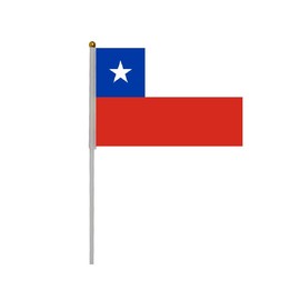 20pcs Crank Flags Chile National Holiday Party Parades Hand Flag Decoration Chile Bunting