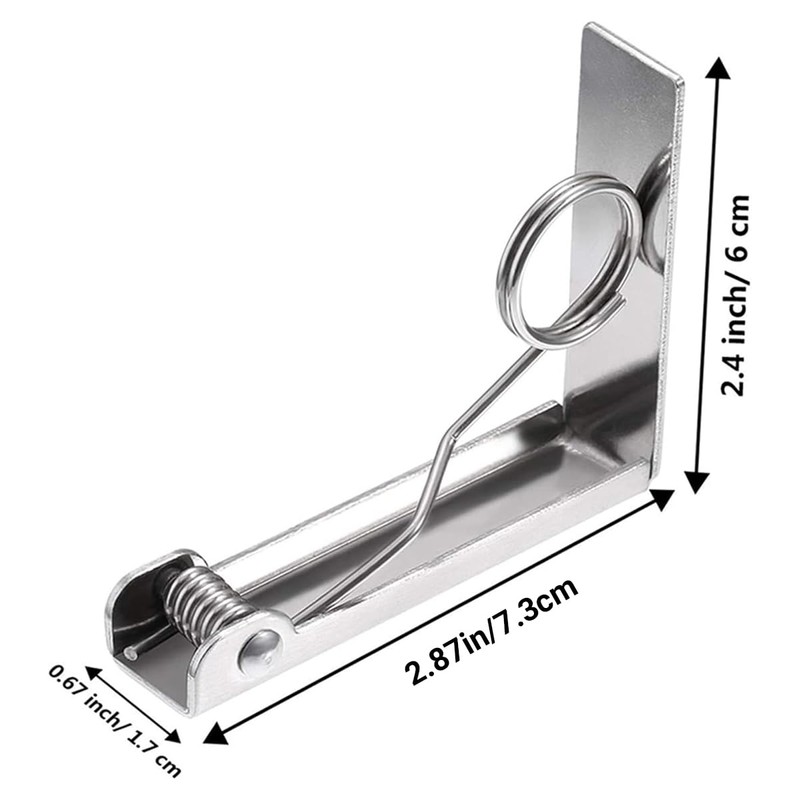 AIMALL 6pcs Stainless Steel Tablecloth Clip, 2.87x2.4x0.67in, High Strength Elastic