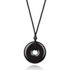 COAI Necklaces with Donut Pendant, Obsidian, Obsidian
