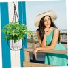 Gatuida 2Sets Metal Hanging Planter Basket Durable Flower Pot Holder