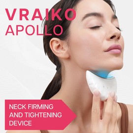 VRAIKO APOLLO Neck Lifting Massager, EMS Gua Sha Face and Neck Beauty Device with Dual-Action LED Care, IP65 Waterproof, for Skin Tightening, Contouring, Wrinkles and Elasticity