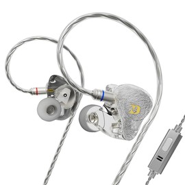 Hifi Kingdom ND-001 Hybrid (1DD+4BA) Wired In-Ear Monitor Silver with Mic