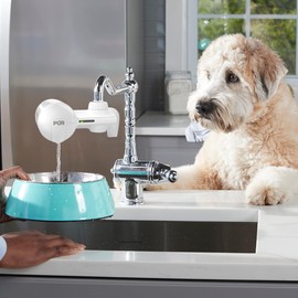 PUR Horizontal Faucet Mount Water Filtration System with Lead Reducing Filter for Cleaner, Filtered Tap Water, Lasts 100 Gallons, Sink Water Filter, Fits Most Kitchen or Bathroom Faucets, White