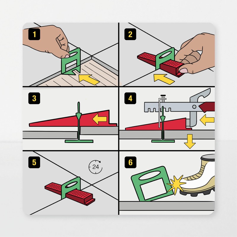 NIVELPRO Tile Leveling Clips 2mm Tile Spacers Tile Leveling System
