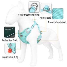 Dog Harness for Small Dogs Vest Style Dog Harnesses Breathable Dog Harness Reflective Harness Dog Small Adjustable Dog Harness Small Dog Accessories for Pets Green