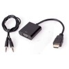 Connect HDMI to VGA Female + 3.5mm Audio Adapter -