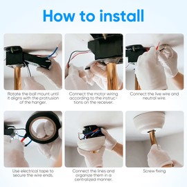 Ipetboom 1 Set Variable Speed Ceiling Fan Controller: Dc Motor Wireless Remote Control Kit for Electric Ceiling Fans and Lights