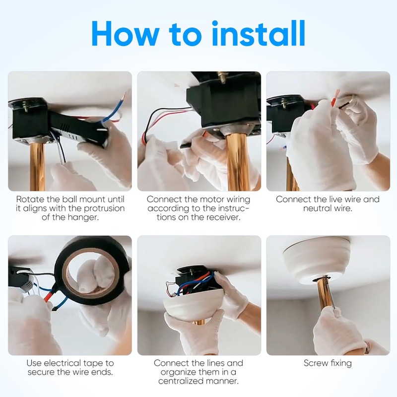 Ipetboom 1 Set Variable Speed Ceiling Fan Controller: Dc Motor