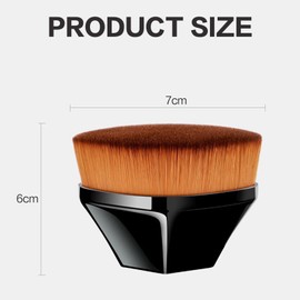 Flawless Foundation Makeup Brush,Kabuki Magic Face Brush Flat Top High-Density Multifunctional for Flawless Powder, Blending Liquid or Cream Cosmetics with Portable Case