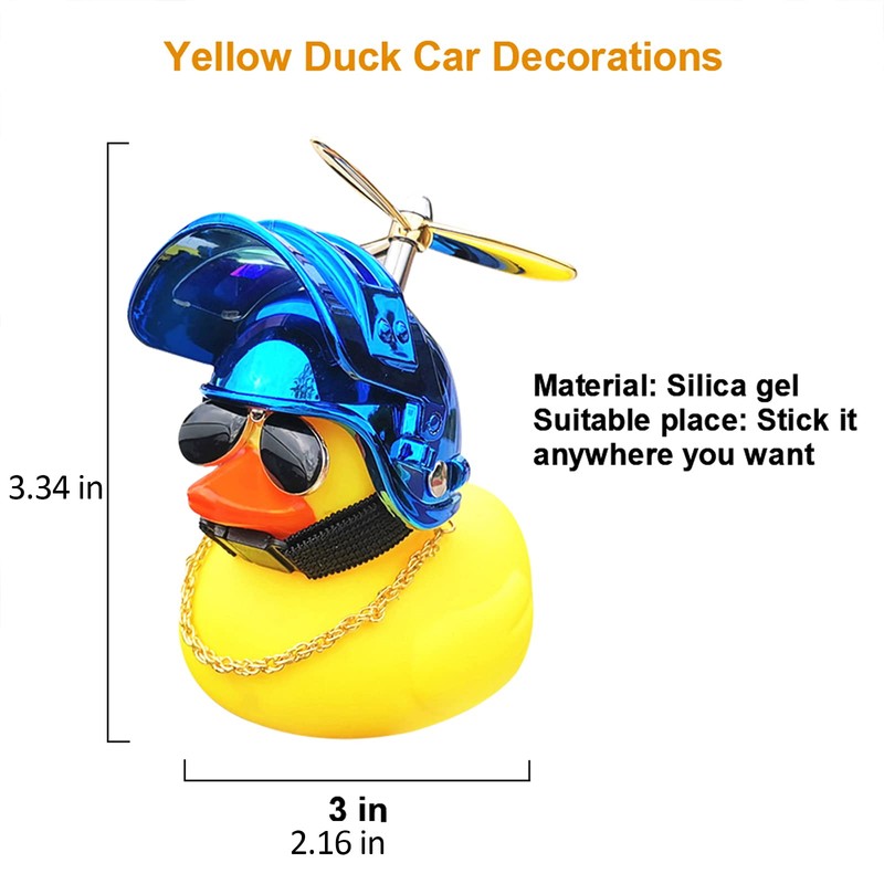 wonuu Pato de goma de juguete para coche, adornos de