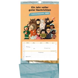 Family Planner 2025: A Year of Good News: Family Calendar. The Perfect "Family Organizer" with 5 Columns and Note Pocket