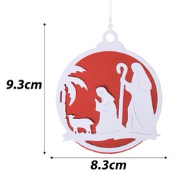 BHGT Set of 4 Cutting Dies Christmas Nativity Scene Jesus Gift Tags Christmas Tree Decoration as Christmas Tree Window Decoration Pendant Embossing Stencils Cutting Dies for DIY Crafts
