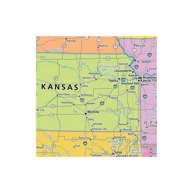 MapSherpa: United States Wall Map - Large - 48 x