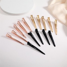 SuperNova 1 Random Count Hair Clip, Duck Bill Clip, Curl Clips with Holes for Hair Styling & Hair Coloring - Professional Salon-Grade Metal Clips for Sectioning, Pinning, and Holding Hair in Place, Ideal for Curling, Dyeing, and Setting Styles