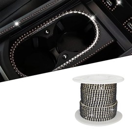Hirificing Black Bling Car Decorations Rhinestone Trim Self Adhesive, 16.4 Ft Bling Car Interior Exterior Decoration Accessories for DIY Auto Dashboard Line, Car Decals Stickers for Women Girls