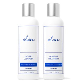 Elon Scalp Care Bundle: Scalp Cleanser & Leave in Treatment – Elon Hair Care Products – Exfoliating Treatment – Hair Growth for Women/Men for All Types (6.7 oz.)