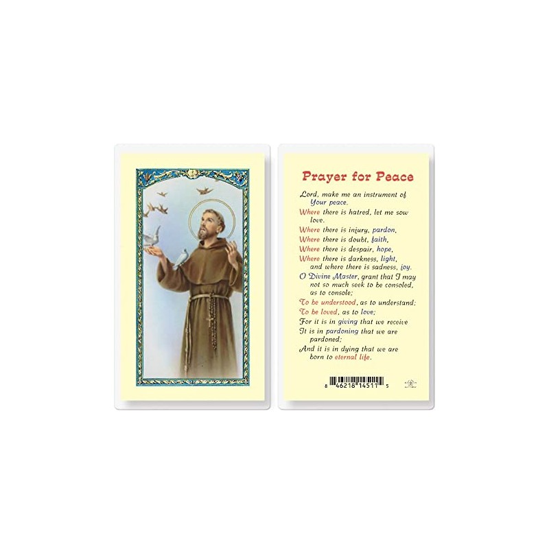 Saint Francis Prayer for Peace Holy Cards (Set of 5)