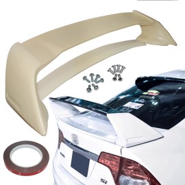 ZXMT For 06-11 Honda Civic 4DR Sedan Unpainted Mugen Style RR Rear Trunk Spoiler Wing