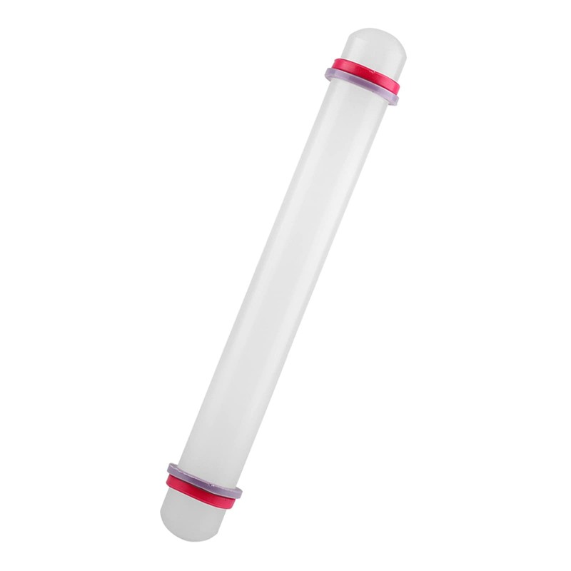 2pcs Plastic Rolling Pin, Thickness Rings Fondant Roller Tortilla Rolling