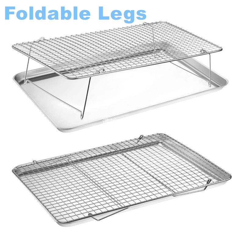 Tebery 304 Grade Stainless Steel Baking Rack 3-Tier Stackable Cooling