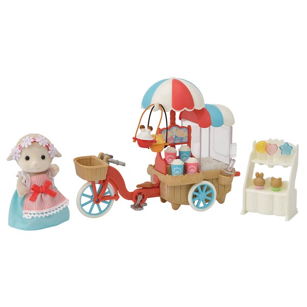 Sylvanian Families Popcorn Delivery Trike - Dollhouse Playset, Multicolor