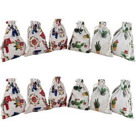 Autupy 20 Pack Drawstring Burlap Bag 3.9 x 5.5 Inch,Packing Storage Linen Jute Cloth Pouches Sacks for Wedding Birthday Party Supplies