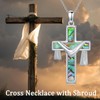 JKR Christian Shroud Cross Necklace for Women Sterling Silver Abalone