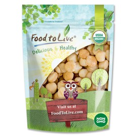 Food to Live Organic Dry Roasted Whole Macadamia Nuts with Himalayan Salt, 2 Pounds – Delicious and Nutritious Snack Made from Premium Non-GMO Nuts