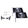 Trunk Lid Flagpole Mount Kit with Skull Flag L R
