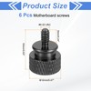 sourcing map 6Pcs #6-32 UNC Aluminum Thumb Screws, 12x16mm(ODxH) Computer