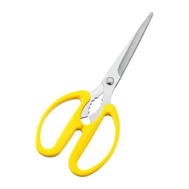 Shimomura Industry FVS-402 Full Veggie Smile Kitchen Scissors, Made in Niigata, Made in Tsubame-Sanjo, Yellow, 7.5 x 1.2 x 0.6 inches (190 x 31 x 16 mm)
