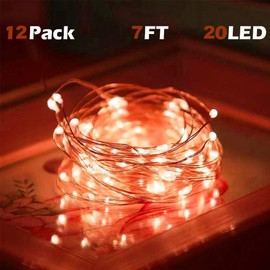 SOCO 12 Pack Fairy Lights Battery Operated, 7ft 20 Led Mason Jar Lights, Waterproof Fireflynew