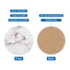 sourcing map 4Pcs Absorbent Coasters Taupe Marble Gilding Pattern Round